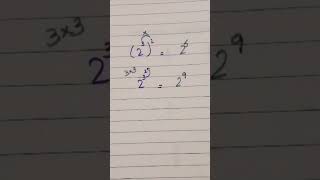Exponent solution #viral #youtubeshorts #exponents #mathshorts #mathskills #mathpuzzle #maths