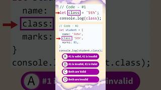 JS  Quiz #56 - JS reserved Keyword challenge  'class' Edition!