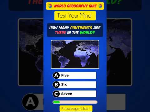 HOW MANY CONTINENTS ARE THERE IN THE WORLD? | Knowledge Number 9 | Do you know #knowledge #mindset