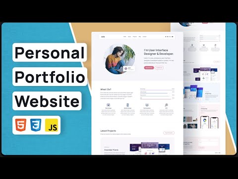 personal portfolio website using html and css | portfolio web design with source code | web cheet