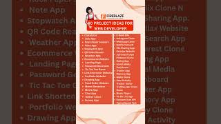 💡 40 Web Development Project Ideas to Boost Your Portfolio in 2025! 💻