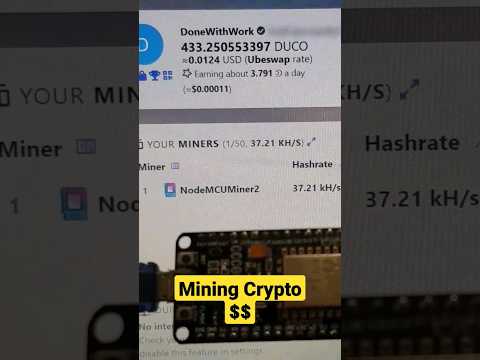 $ Mining Crypto $ #crypto #money #duinocoin #shorts