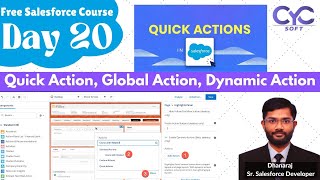 Quick Action, Global Action, Dynamic Action | Free Salesforce Training online | CYCSOFT