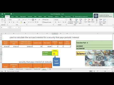 ACCRINT and ACCRINTM ,Absolute Value Function -ABS in Excel