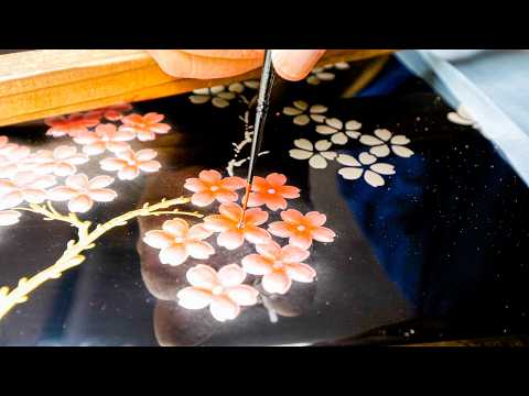 A 70-year-old maki-e craftsman ー Incredible painting skills