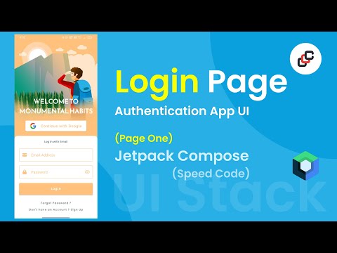 #1 Making Login Page in Authentication App UI using jetpack compose | UI Stack