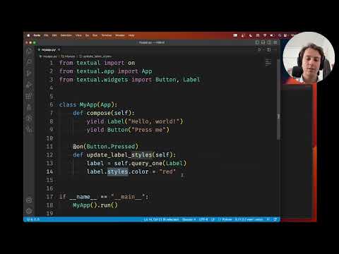How to programmatically change CSS styles in Textual
