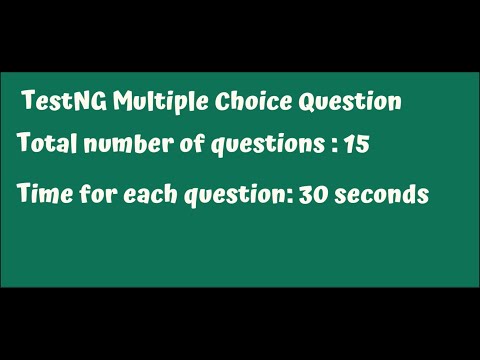 TestNG# Set-1 Multiple Choice Question : frequently asked interview questions.