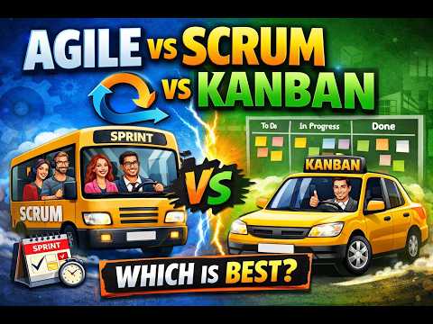 Agile vs Scrum vs Kanban Explained 🚀 How Modern Software Teams Really Work