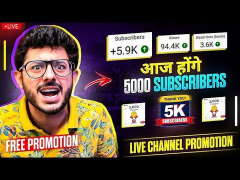 free channel promotion live stream #manojdey #1000subscribers