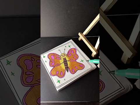 Butterfly Colour Painting Tutorial 🎨🖌️ #art #paintingforbeginners #paintingtutorial #colourpainting