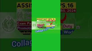 Assistant BPS 16 jobs #spsc #gov #interviewguide https://youtu.be/L9kueVwviy8?si=b0spmzOgyURGLrIj