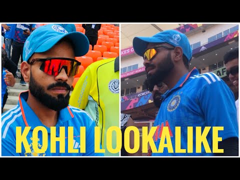 kohli duplicate - crazy fan reactions at narendra Modi stadium ahmedabad during icc WorldCup #kohli