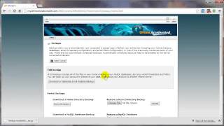 Home Based Biz Plans CPanel Backup Restore