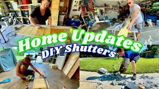 DIY Custom Shutters! Front yard Transformation! DITL family of 5