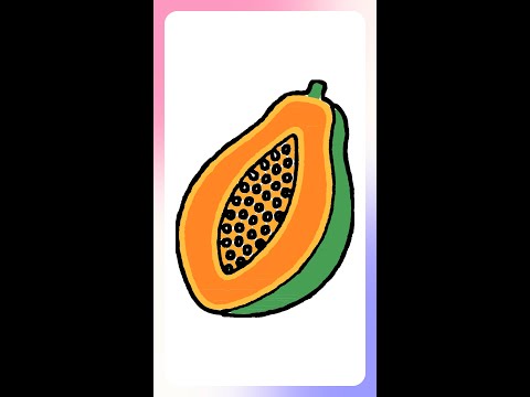 How To Draw Papaya | Easy Drawing For Kids | #howtodraw #papaya #art