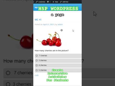 H5P Wordpress - Create interactive activities for students