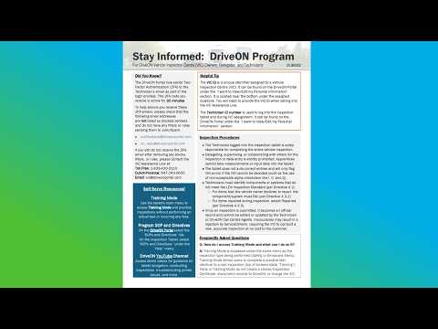Stay Informed: DriveON Program Bulletin 23 - Released March 2, 2026.
