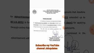 advertisment number 08/2022 online apply date extended by #spsc / #spscjobs #jobupdates