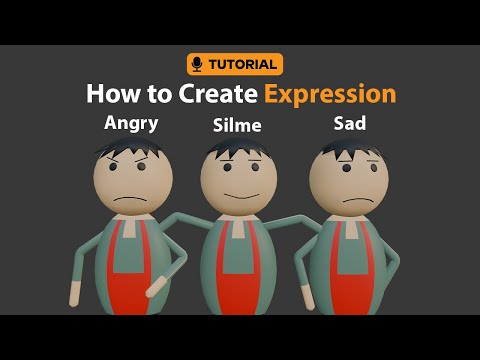 How to create Expression of MJO  Character in blender 4.0 | Part 04 in اردو / हिंदी