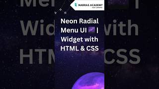 Futuristic Radial Menu with CSS! 💫✨ | No JavaScript Needed  #shorts
