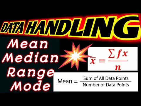 How to calculate the #mean #median #mode and #range