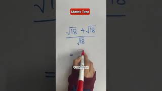 1 minute Hard Maths Challenge 💯 #simplification #squareroot  #mathstest