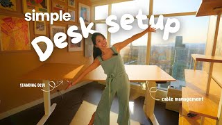Minimal Standing Desk Setup + No-Fuss Cable Hacks |  E6 Flexispot 2025