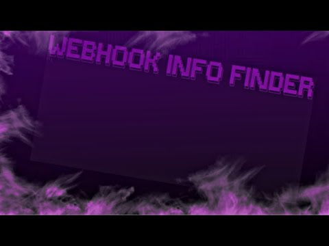 How to make a discord webhook info finder