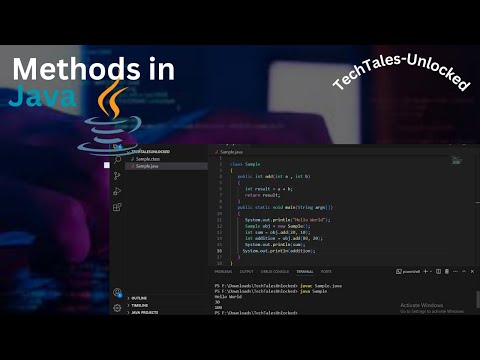 Methods in Java. Types of methods and Main method. @TechTalesUnlocked