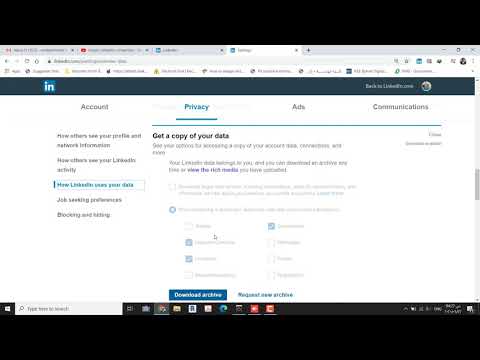 export connections and contact data
