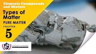 Elements Compounds and Mixture (Types of matter-Pure Matter) | Concept Academia