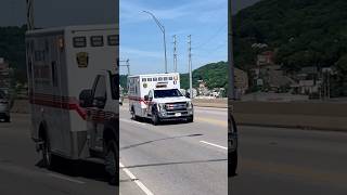 Emergency Response!  Cincinnati Fire Department On EMS Run, Going Over Railroad Yard, Queensgate