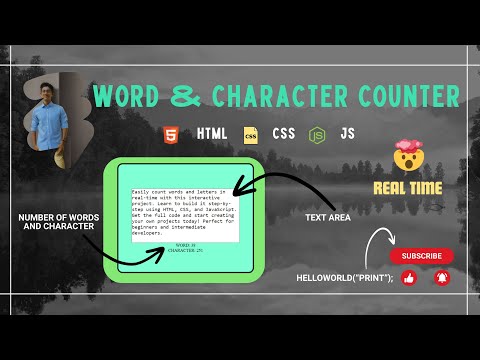 Word & Character Counter | Real-Time Project with HTML, CSS, JavaScript 🔥