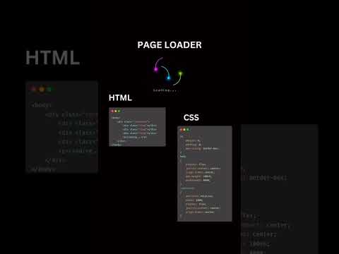 Page loader Design Using HTML and CSS | Page Loader #short #trending