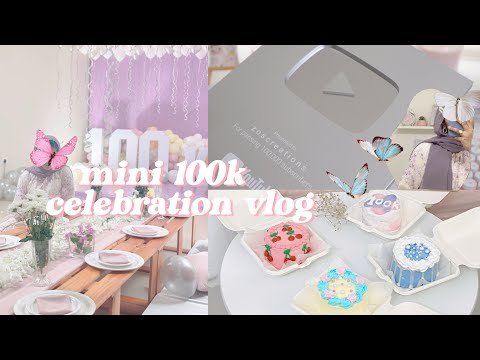 🎁 unboxing silver play button! 100k celebration, lunchbox cakes / mini vlog 🎂