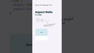 📏 Master Aspect Ratio in CSS3! 🔥 | Responsive Web Design Tips 💡 #shorts #shortvideo #coding #video