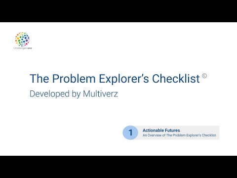 The Problem Explorer's Checklist