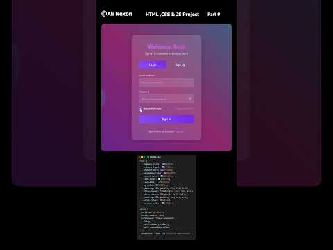 Beautiful Login Form | HTML , CSS & JavaScript Part_9