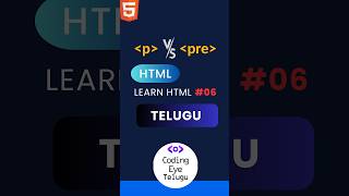 Paragraph and Pre-Formatted Text Tags in HTML | Learn HTML #06 | HTML Tutorials in Telugu | HTML5