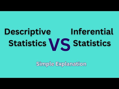 Descriptive Statistics VS Inferential Statistics