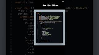 Day 14 of my 30 Day Code Snippet Challenge! NextJS, TailwindCSS, Shadcn,AuthJs,Prisma