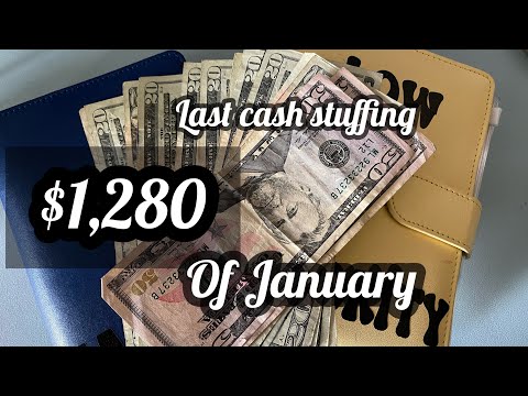 Last cash stuffing of January 2023 | $1,280| cash envelope stuffing