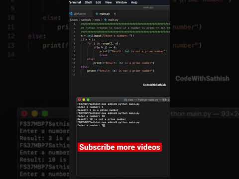 #python #12 🔥 Prime Number in Python 🔥 | Python Pattern Programming | #shorts #coding #beginners