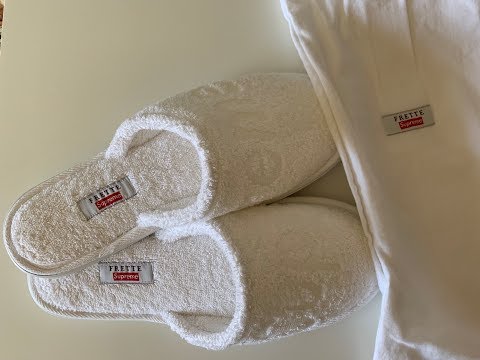 Supreme Frette Slippers White