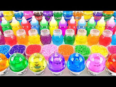 Satisfying Video l How to make Rainbow Slime Fishbowl into Mixing All Foam & Clay Cutting ASMR  #071