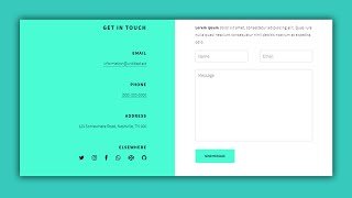 Create a Responsive Contact Form using HTML & CSS Flexbox