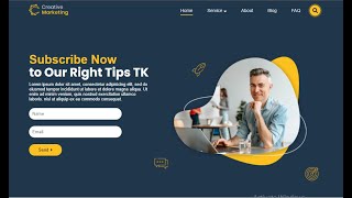 HTML CSS Page Design || Landing page design using html CSS || With Source Code || Website design ||