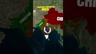 If India 🇮🇳 & Pakistan 🇵🇰 Go to War... Who Will Support Whom? 😳 #shorts #mapanimation #viralshorts