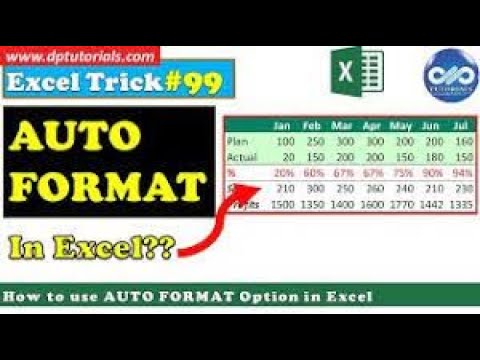 How to use AUTO FORMAT Option in Excel